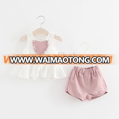 2017 wholesale custom any design appliqued organic children clothes set baby dress girls